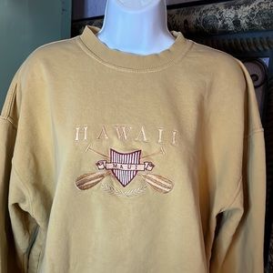 VTG 90s Sope Creek USA Gold Hawaii “Maui” Crew Neck Sweatshirt Size L